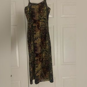 Faux snake skin Mid length dress